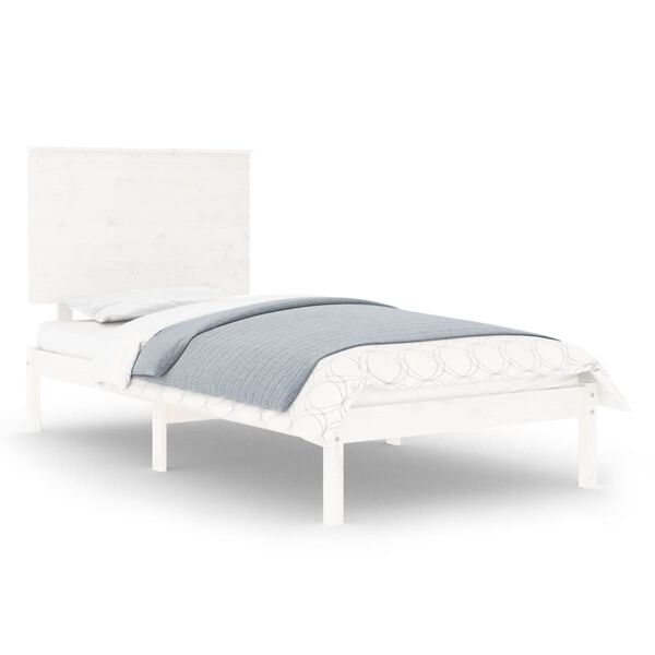 vidaXL Bed Frame without Mattress White 90x200 cm Solid Wood Pine