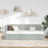 vidaXL Corner Bed Frame with Headboard Light Grey 80 x 200 cm Velvet