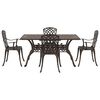 vidaXL Garden Dining Set 5 pcs Bronze Aluminium