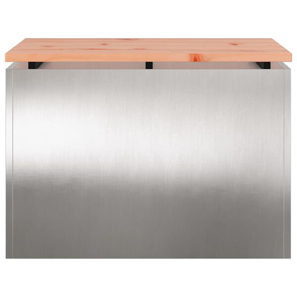 vidaXL Garden Bench Silver 60 x 40 x 43 cm Stainless steel