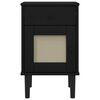 vidaXL Bedside Cabinet SENJA Rattan Look Black 40x35x65 cm Solid Wood Pine