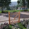 vidaXL Single Fence Gate Impregnated Hazel Wood 100x120 cm