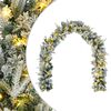 vidaXL Christmas Garland Green and White 270 cm PVC and PE 50 LEDs
