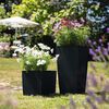 LECHUZA Planter CUBICO Cottage 40 ALL-IN-ONE Granite