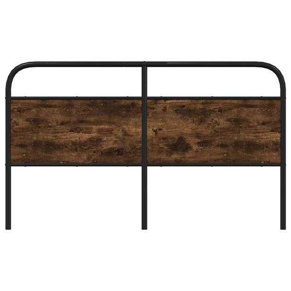 vidaXL Replace Headboard Smoked Oak 160 cm Steel and Engineered Wood