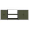 vidaXL Kitchen Storage Set with Shelf Other 3 pcs Olive Green Steel