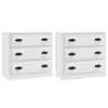 vidaXL Sideboards 2 pcs White Engineered Wood