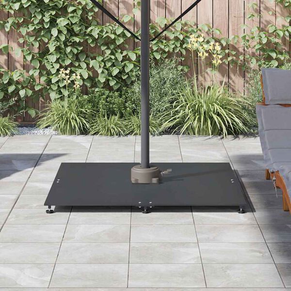 vidaXL Parasol Base Dark grey 100 x 100 x 4 cm Steel