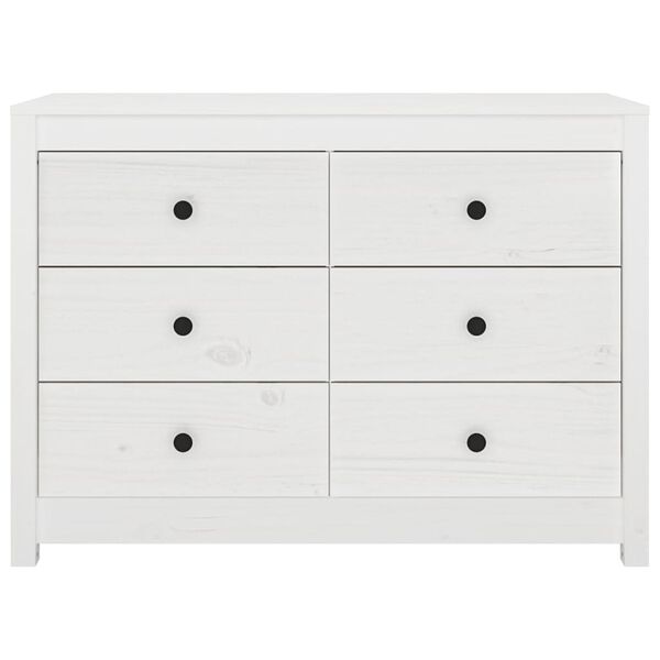 vidaXL Side Cabinet White 100x40x72 cm Solid Wood Pine
