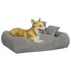 vidaXL Dog Cushion with Pillows Grey 75x58x18 cm Oxford Fabric