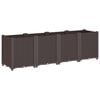 vidaXL Garden Planter Brown 160x40x53 cm PP