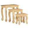 vidaXL 3 Piece Nesting Table Set Solid Mango Wood