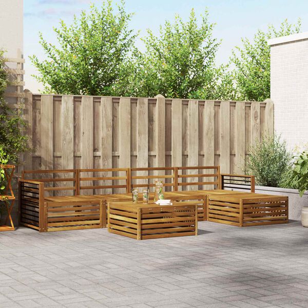 vidaXL Outdoor Sofa Set 6 pcs Natural