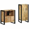 vidaXL Bathroom Furniture Set 2 pcs Brown and Black Solid Mango Wood