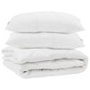 vidaXL Duvet with Pillow 3 pcs White Microfibre