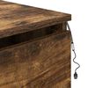 vidaXL Wall-mounted Bedside Cabinets with LED Lights 2 pcs Smoked Oak