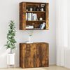 vidaXL Wall Cabinet Smoked Oak 80x33x80 cm Engineered Wood
