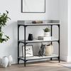 vidaXL Console Table with Shelves Grey Sonoma 75x30x80 cm