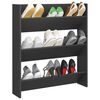 vidaXL Wall Shoe Cabinet Grey 80x18x90 cm Engineered Wood