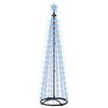 vidaXL LED Cone Christmas Tree 180 cm 250 LEDs Blue Steel White
