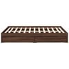 vidaXL Bed Frame with Drawers without Mattress Brown Oak 140x190 cm