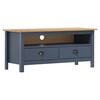 vidaXL TV Cabinet Hill Grey 110x40x47 cm Solid Pine Wood