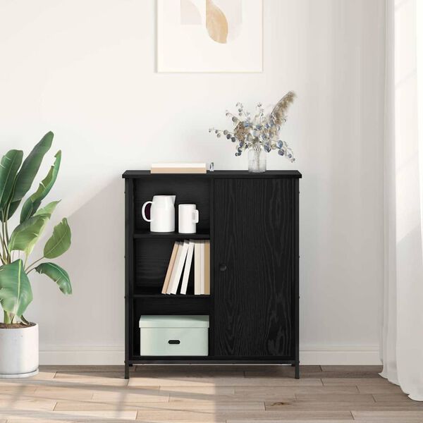 vidaXL Sideboard Black Oak 70 x 30 x 80 cm Engineered Wood