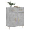 vidaXL Sideboard Concrete Grey 69.5x34x90 cm Engineered Wood