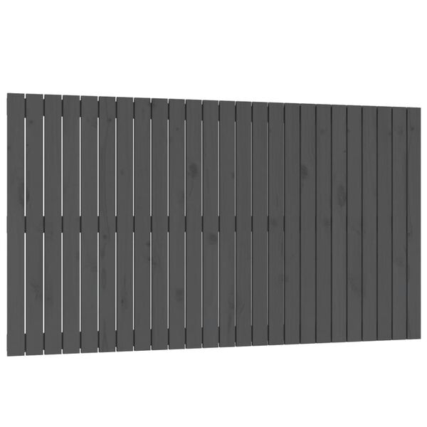 vidaXL Wall Headboard Grey 159.5x3x90 cm Solid Wood Pine