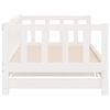 vidaXL Day Bed with Trundle without Mattress White 90x190 cm Single Solid Wood