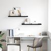 vidaXL Floating Wall Shelves 2 pcs Black 90x23.5x3.8 cm MDF