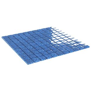 vidaXL Mosaic Tile 11 pcs 50 x 50 cm Blue Glass