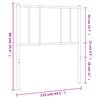 vidaXL Metal Replace Headboard White 107 cm