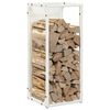 vidaXL Firewood Rack White 25x25x60 cm Cold-rolled steel