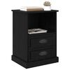 vidaXL Bedside Cabinet Black Oak 36 x 43 x 60 cm Engineered Wood