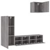 vidaXL 4 Piece TV Wall Units Grey Sonoma Engineered Wood
