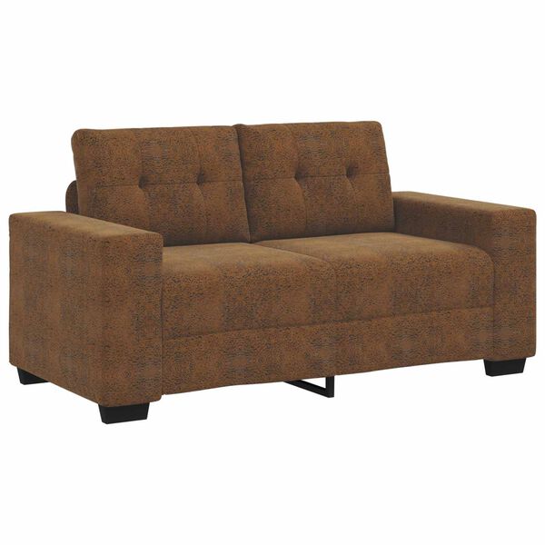 vidaXL Loveseat Sofa with Cushion Brown Faux leather