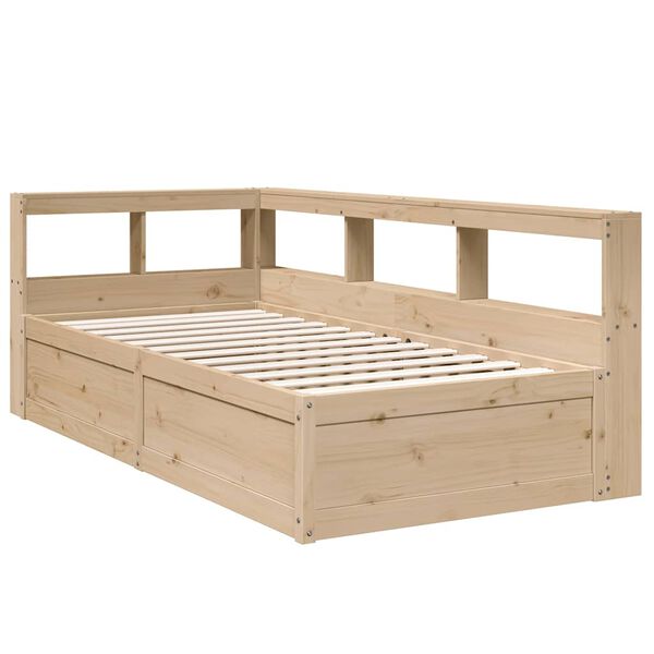 vidaXL Bookcase Bed without Mattress 100x200cm Solid Wood Pine