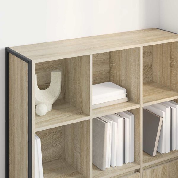 vidaXL Book Cabinet 2 pcs Sonoma 99.5 x 30 x 108 cm Engineered Wood