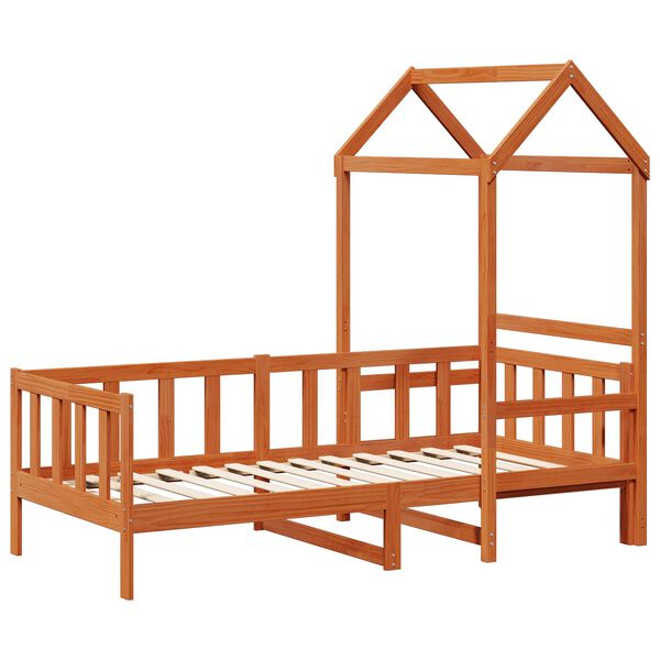 vidaXL Day Bed Set 2 pcs Wax Brown Solid Pine Wood