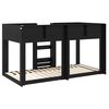 vidaXL Bunk Bed for Kids Black Oak 90 x 200 cm Engineered Wood
