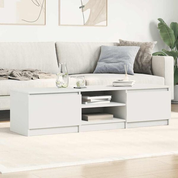 vidaXL TV Cabinet White 140x40x35.5 cm Engineered Wood