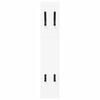 vidaXL Wall-Mounted Coat Rack White 20 x 1.5 x 100 cm Engineered wood