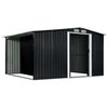 vidaXL Garden Shed with Sliding Doors Anthracite 329.5x205x178 cm Steel