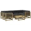 vidaXL 7 Piece Garden Sofa Set with Cushions Impregnated Wood Pine