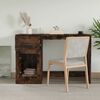 vidaXL Desk with Drawer Smoked Oak 115x50x75 cm Engineered Wood
