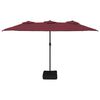 vidaXL Double-Head Garden Parasol Bordeaux Red 449x265 cm