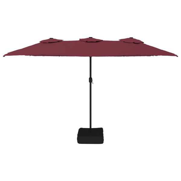 vidaXL Double-Head Garden Parasol Bordeaux Red 449x265 cm
