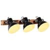vidaXL Industrial Wall Lamp Black 65x25 cm E27