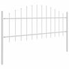 vidaXL Garden Fence 8 pcs White 170 x 115 cm Powder-Coated Steel